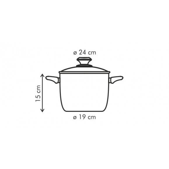 TESCOMA PRESTO Garnek z powłoką antyadhezyjną 6,5 l z pokrywką 24 cm