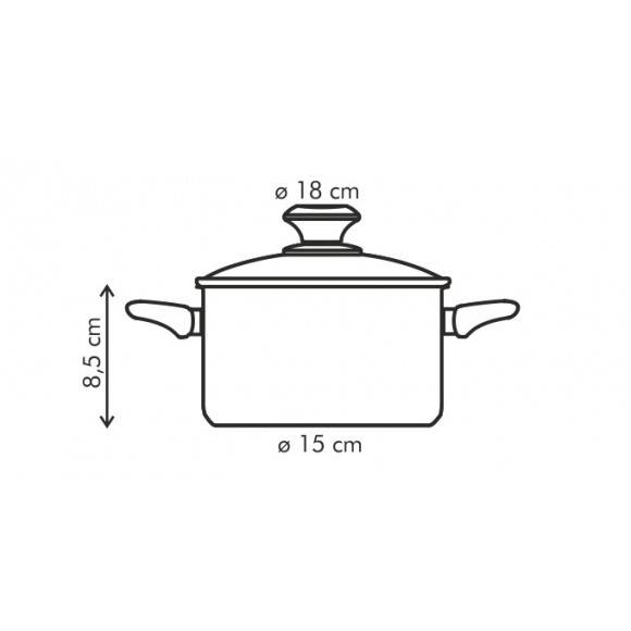 TESCOMA PRESTO Garnek z powłoką antyadhezyjną 2 l z pokrywką 18 cm