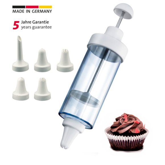 WESTMARK Strzykawka do dekorowania ciast 180 ml / 5 wymiennych końcówek / tworzywo sztuczne 