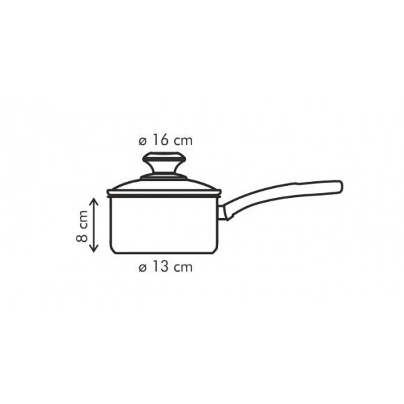 TESCOMA PRESTO Rondel z powłoką antyadhezyjną 1,4 l z pokrywką 16 cm