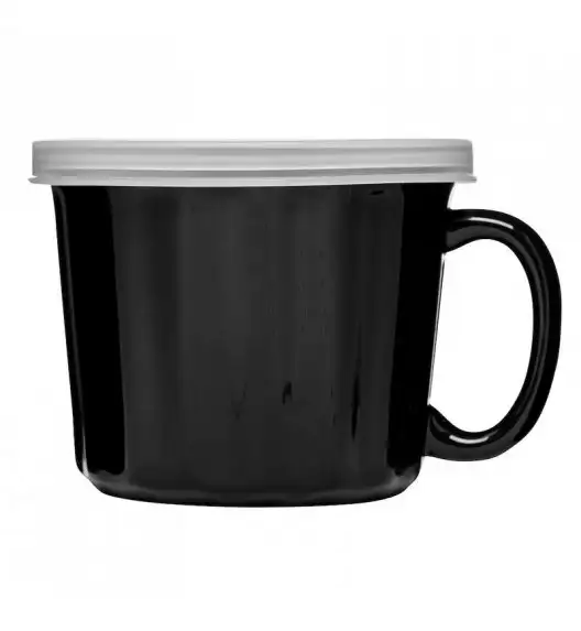 SAGAFORM CAFE Kubek na zupę z pokrywką 0,5 l KITCHEN czarny / FreeForm