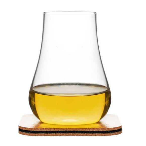 SAGAFORM CLUB 2 szklanki do whisky ze skórzanymi podkładkami 150 ml