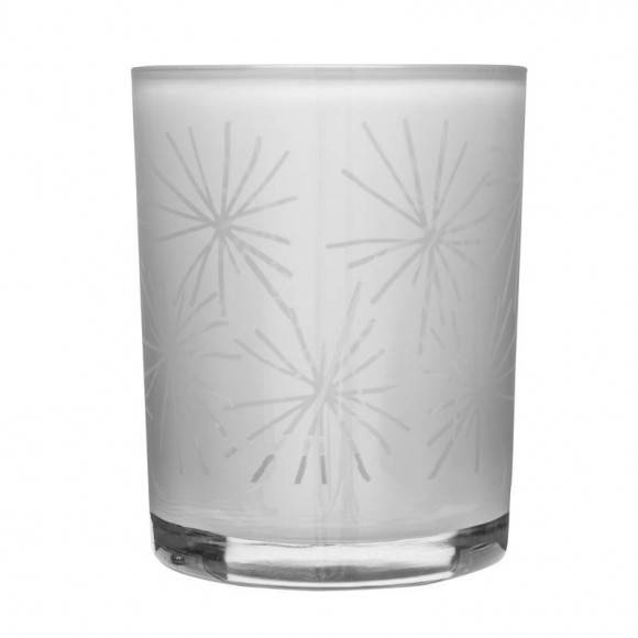 SAGAFORM Świecznik szklany ⌀ 10 cm CHRISTMAS biały / FreeForm