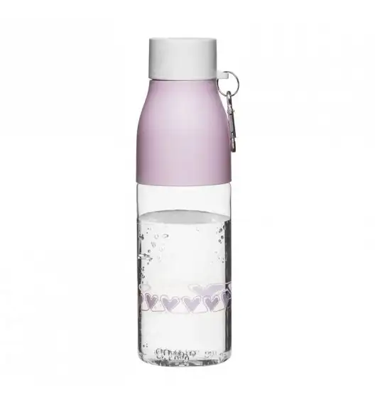 SAGAFORM Butelka na wodę z karabińczykiem 0,75 l OUTDOOR różowa / FreeForm 