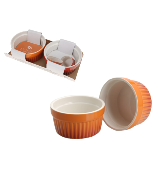 EH EXCELLENT HOUSEWARE Zestaw foremek do zapiekania 185 ml pomarańczowe / Koopman