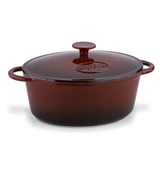KÖNIGHOFFER Owalna gęsiarka / brytfanna żeliwna brązowa 4 l / emaliowana  