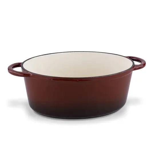 KÖNIGHOFFER Owalna gęsiarka / brytfanna żeliwna brązowa 4 l / emaliowana  