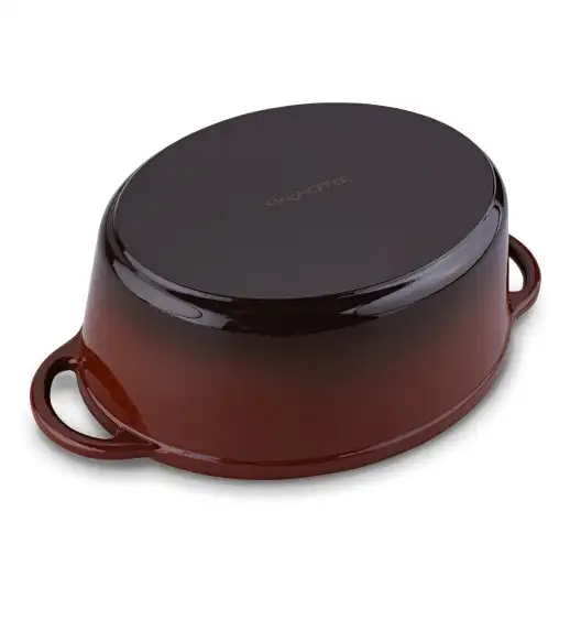 KÖNIGHOFFER Owalna gęsiarka / brytfanna żeliwna brązowa 4 l / emaliowana  