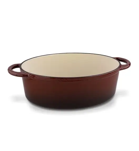 KÖNIGHOFFER Owalna gęsiarka / brytfanna żeliwna brązowa 6,5 l / emaliowana  
