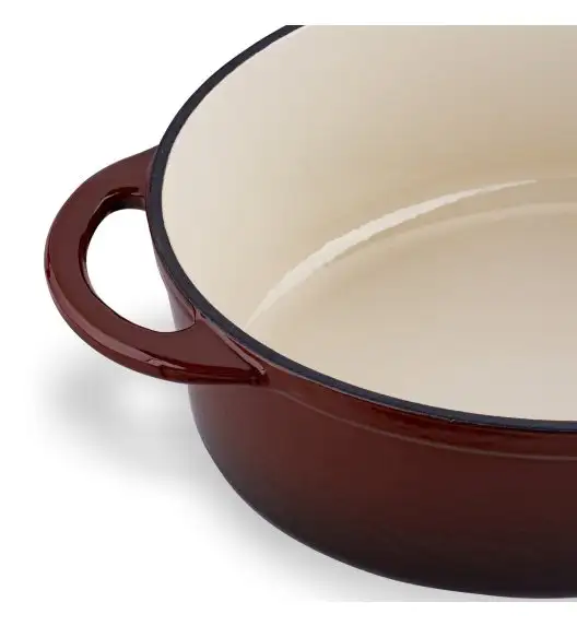 KÖNIGHOFFER Owalna gęsiarka / brytfanna żeliwna brązowa 6,5 l / emaliowana  