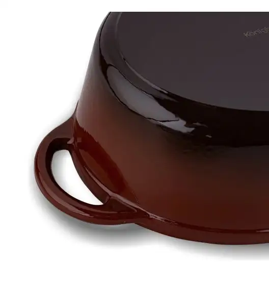 KÖNIGHOFFER Owalna gęsiarka / brytfanna żeliwna brązowa 6,5 l / emaliowana  