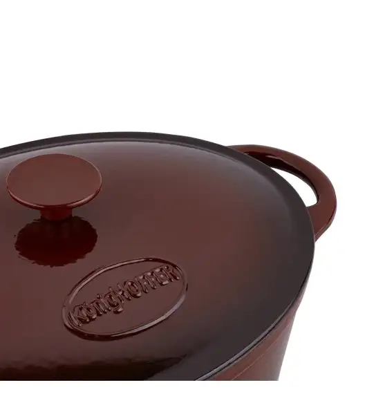 KÖNIGHOFFER Owalna gęsiarka / brytfanna żeliwna brązowa 6,5 l / emaliowana  