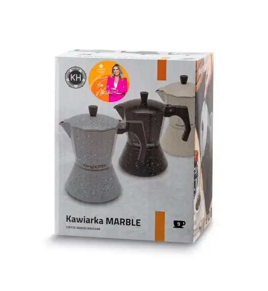 KÖNIGHOFFER GREY STONE MARBLE Kawiarka do espresso 450 ml / aluminium