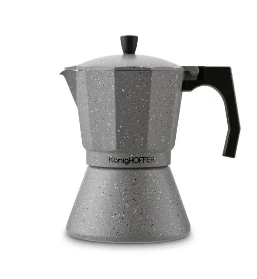 KÖNIGHOFFER GREY STONE MARBLE Kawiarka do espresso 450 ml / aluminium