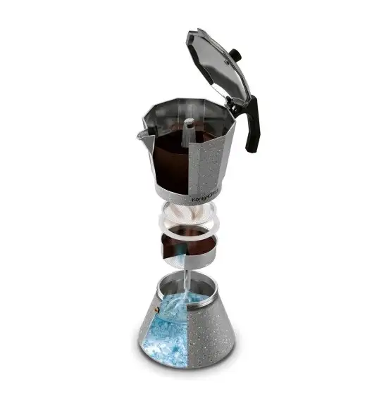 KÖNIGHOFFER GREY STONE MARBLE Kawiarka do espresso 450 ml / aluminium