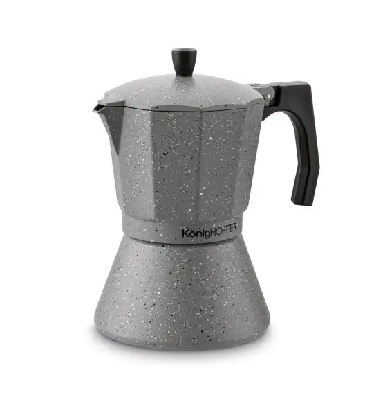 KÖNIGHOFFER GREY STONE MARBLE Kawiarka do espresso 450 ml / aluminium