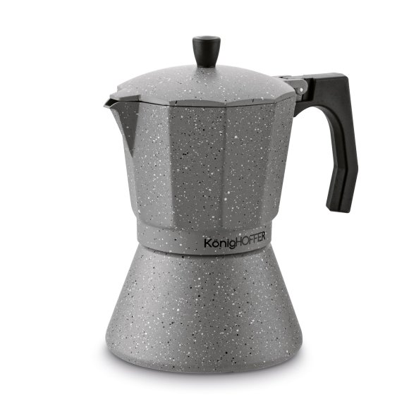 KÖNIGHOFFER GREY STONE MARBLE Kawiarka do espresso 450 ml / aluminium