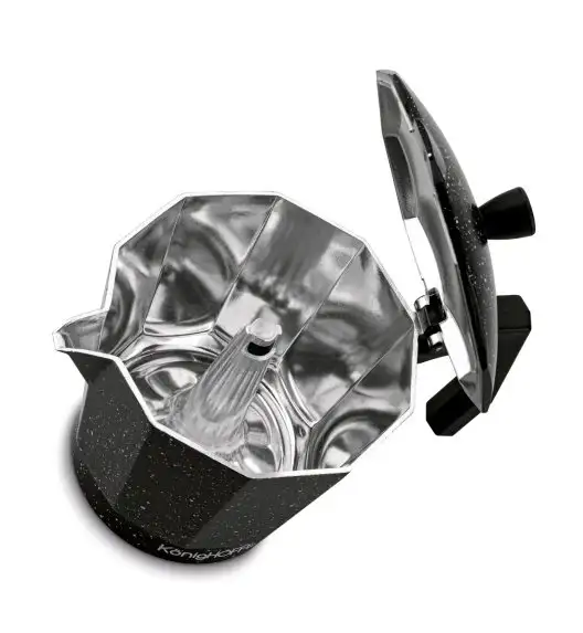 KÖNIGHOFFER BLACK GRANITE MARBLE Kawiarka do espresso 300 ml / aluminium