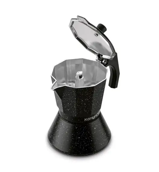 KÖNIGHOFFER BLACK GRANITE MARBLE Kawiarka do espresso 300 ml / aluminium
