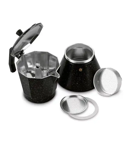 KÖNIGHOFFER BLACK GRANITE MARBLE Kawiarka do espresso 300 ml / aluminium