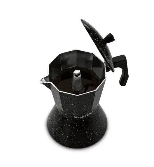 KÖNIGHOFFER BLACK GRANITE MARBLE Kawiarka do espresso 450 ml / aluminium