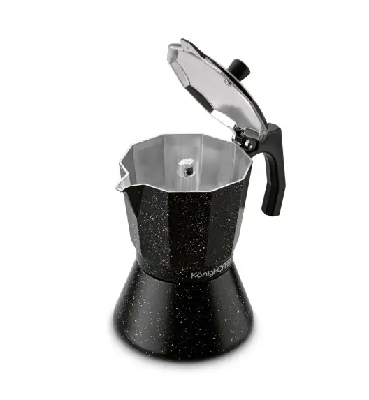 KÖNIGHOFFER BLACK GRANITE MARBLE Kawiarka do espresso 450 ml / aluminium