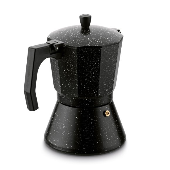 KÖNIGHOFFER BLACK GRANITE MARBLE Kawiarka do espresso 450 ml / aluminium