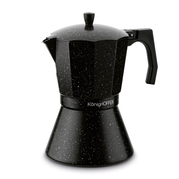 KÖNIGHOFFER BLACK GRANITE MARBLE Kawiarka do espresso 720 ml / 12 filiżanek