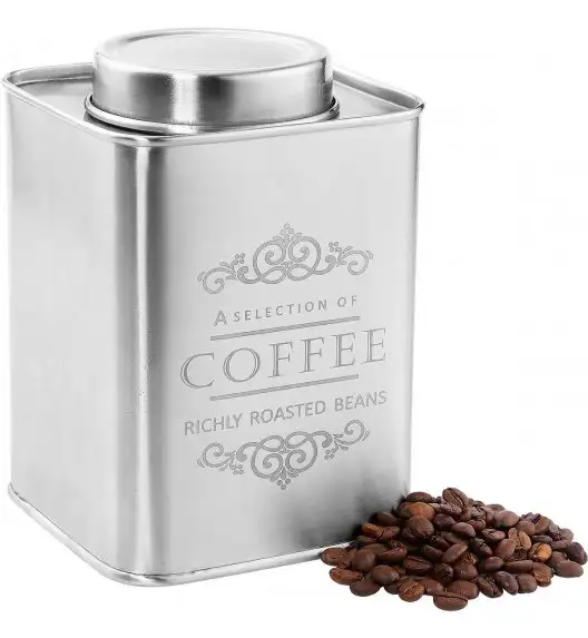 ZASSENHAUS Pojemnik na kawę satynowy MOCCA 500 g / Stal nierdzewna