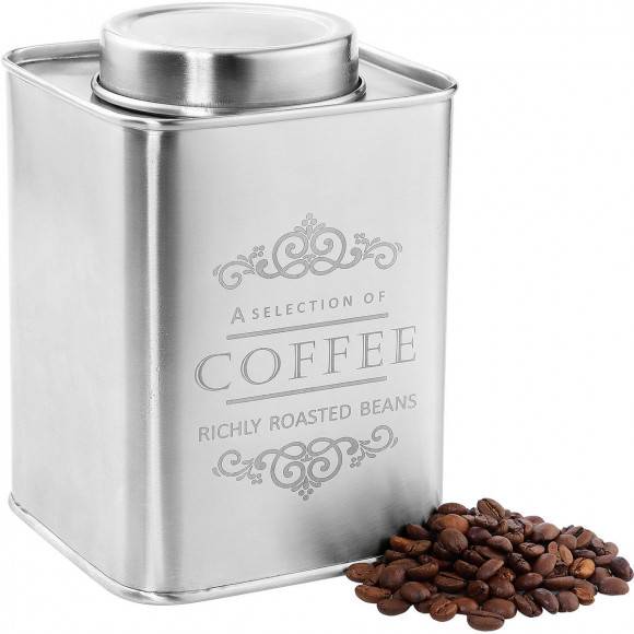 ZASSENHAUS Pojemnik na kawę satynowy MOCCA 500 g / Stal nierdzewna