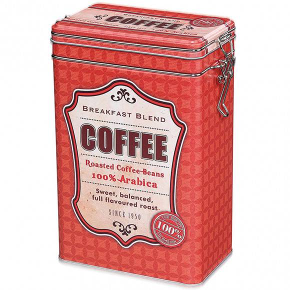 ZASSENHAUS Metalowy pojemnik na kawę w stylu retro 500 g / czerwony 