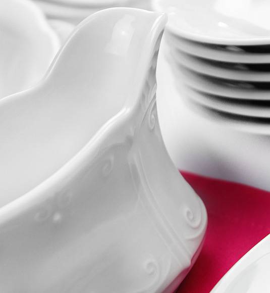 CHODZIEŻ KAMELIA C000 BIAŁA Serwis obiadowy 44 el / 12 osób / polska porcelana