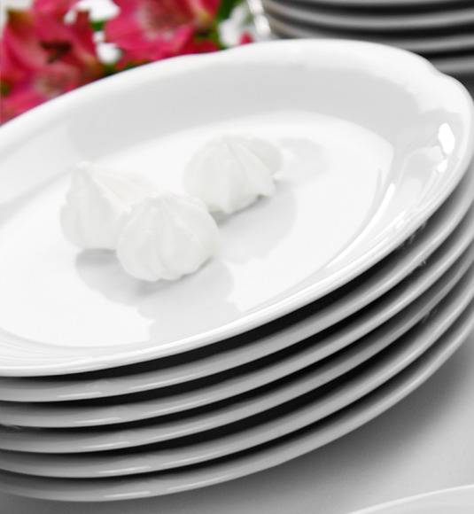 CHODZIEŻ KAMELIA C000 BIAŁA Serwis obiadowy 44 el / 12 osób / polska porcelana