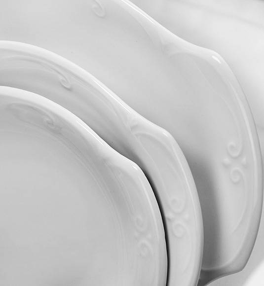 CHODZIEŻ KAMELIA C000 BIAŁA Serwis obiadowy 44 el / 12 osób / polska porcelana