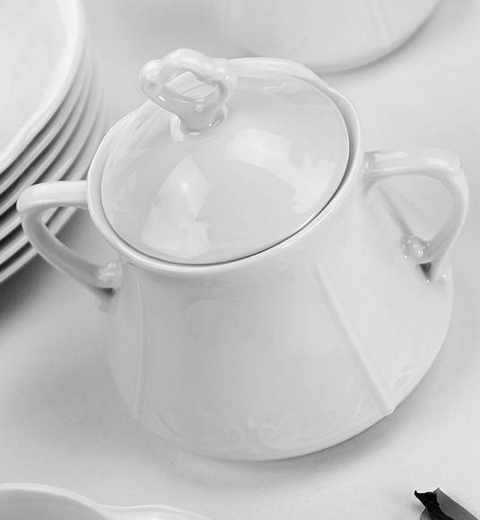 CHODZIEŻ KAMELIA C000 BIAŁA Serwis kawowy 39 el / 12 osób / porcelana