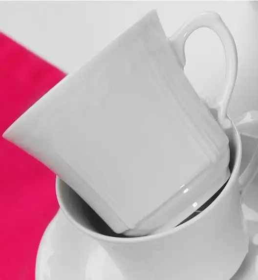 CHODZIEŻ KAMELIA C000 BIAŁA Serwis kawowy 39 el / 12 osób / porcelana