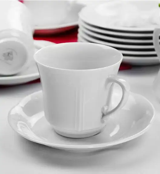 CHODZIEŻ KAMELIA C000 BIAŁA Serwis kawowy 39 el / 12 osób / porcelana
