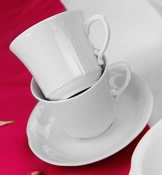 CHODZIEŻ KAMELIA C000 BIAŁA Serwis kawowy 39 el / 12 osób / porcelana
