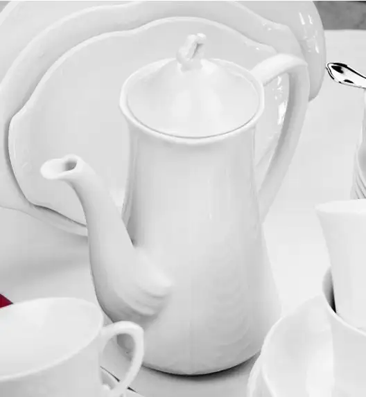 CHODZIEŻ KAMELIA C000 BIAŁA Serwis obiadowo-kawowy 83 el / 12 osób / porcelana