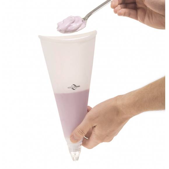 KUCHENPROFI Rękaw silikonowy + 9 końcówek do dekoracji ciast / FreeForm