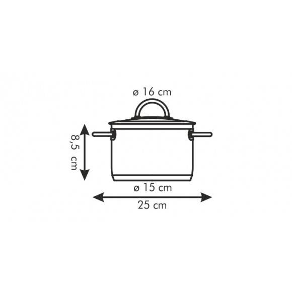 TESCOMA VISION Garnek 1,5 l + pokrywka / stal nierdzewna