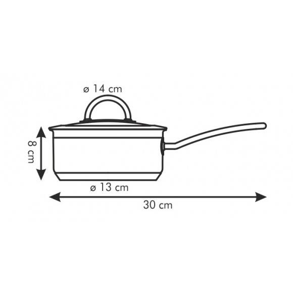 TESCOMA VISION Rondel 1 l z pokrywką 14 cm / stal nierdzewna