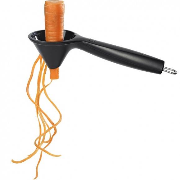 LURCH Ręczny spiralizer do krojenia warzyw w nitki 3 mm, 21 x 7 cm TANGO czarny / stal nierdzewna / FreeForm
