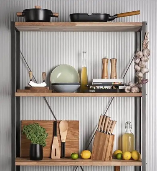 GERLACH NATUR Komplet 5 noży w bloku  + ostrzałka 2w1 + nożyce do drobiu