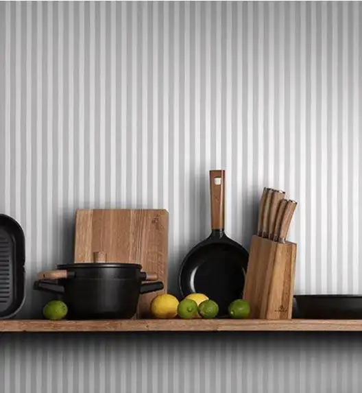 GERLACH NATUR Komplet 5 noży w bloku  + ostrzałka 2w1 + nożyce do drobiu