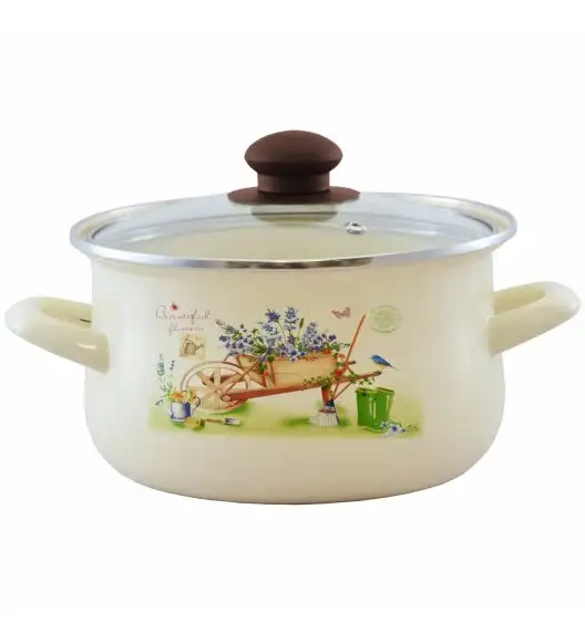 TADAR GARDEN Komplet garnków emaliowanych 8 el / indukcja