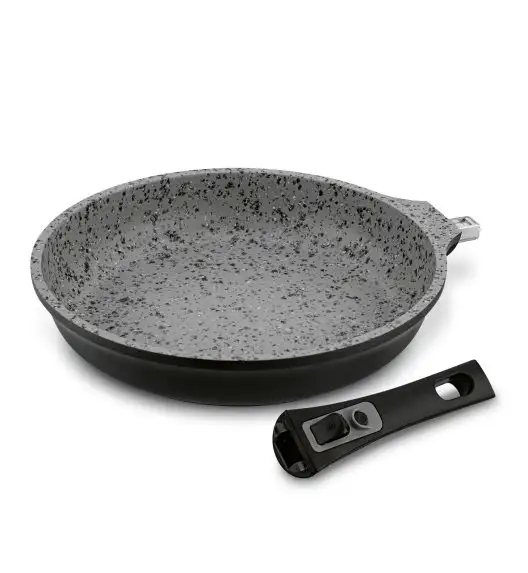 KönigHOFFER ROCHE Patelnia granitowa 28 cm z odpinaną rączką / indukcja