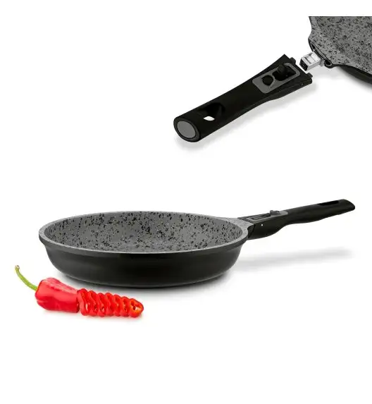 KönigHOFFER ROCHE Patelnia granitowa 28 cm z odpinaną rączką / indukcja