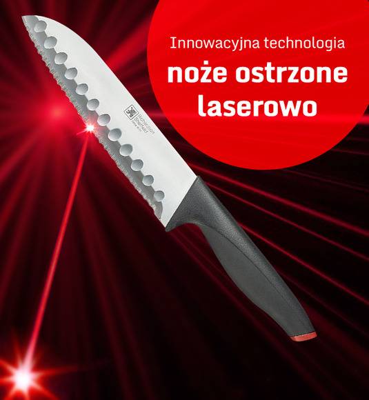 RICHARDSON SHEFFIELD Noże kuchenne Laser Cuisine 6 el w bloku / technologia laserowa + ostrzałka rabat 50 % / stal nierdzewna