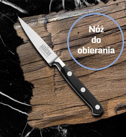 RICHARDSON SHEFFIELD Noże kuchenne V Sabatier 5 el w bloku + ostrzałka rabat 50 % / stal nierdzewna najwyższej jakości